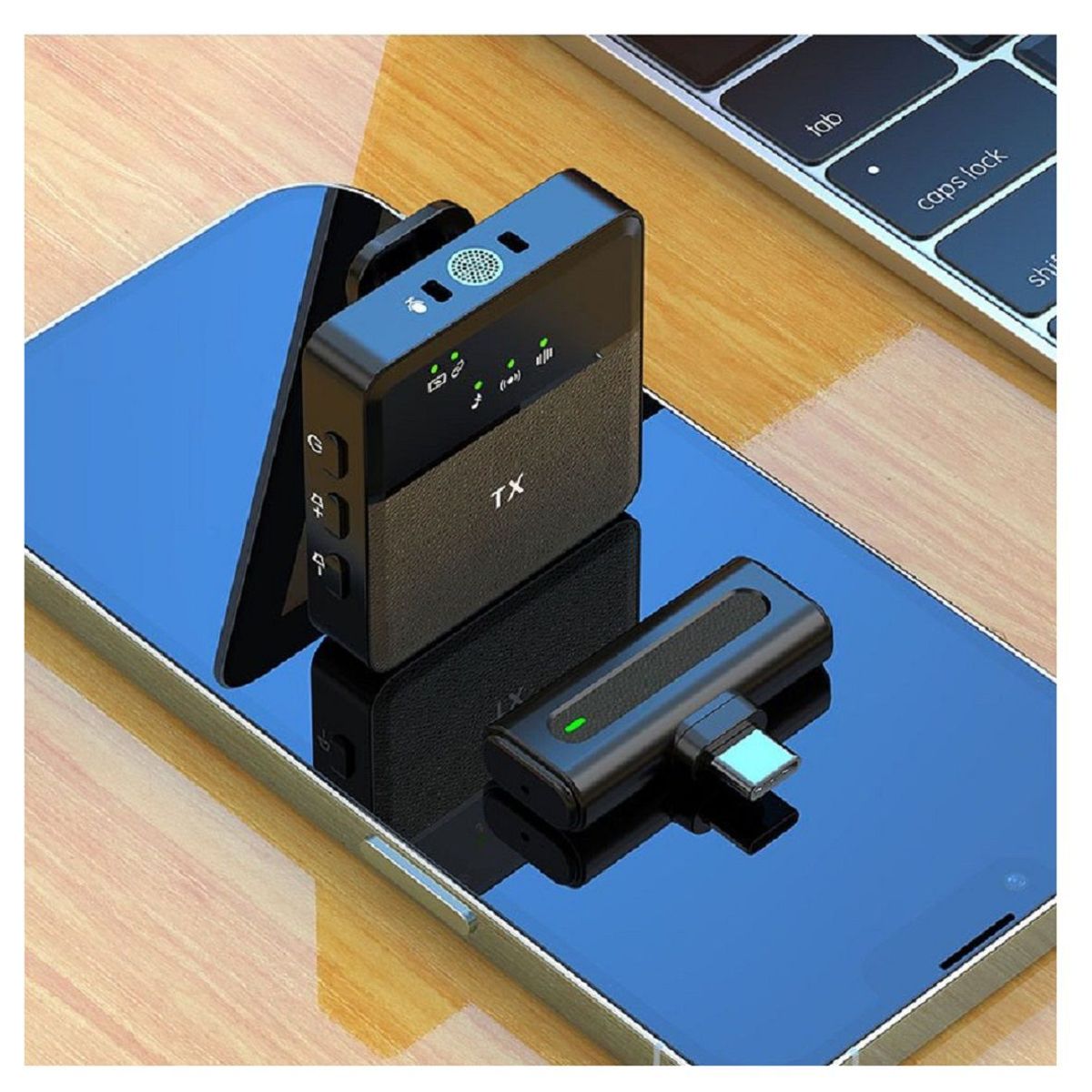 PREMIUM - Micrófono Inalambrico Solapa Lightning Sx8 portátil Recargable IPhone