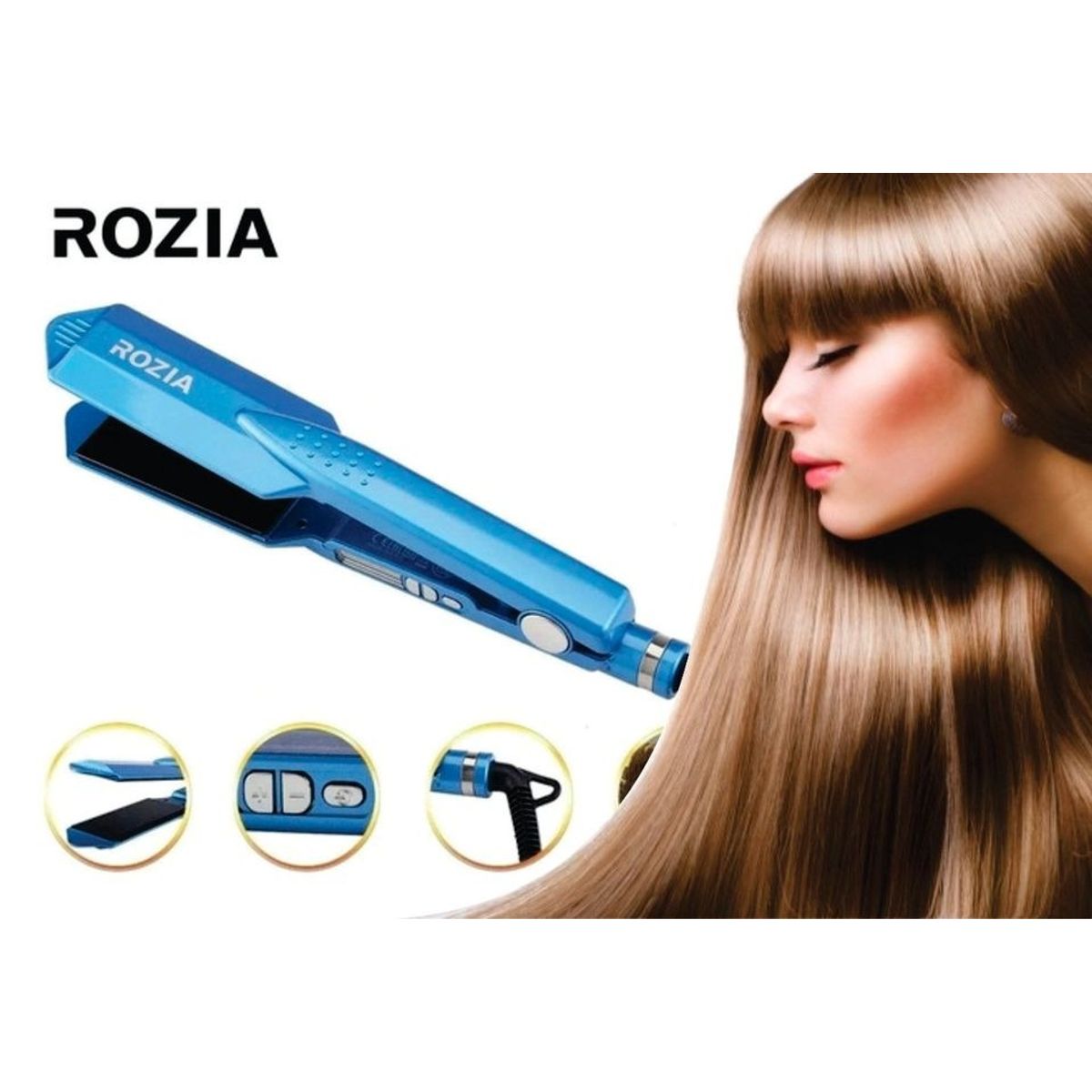 GENERICO - Plancha Laceador Rozia Para Cabello Digital 470º