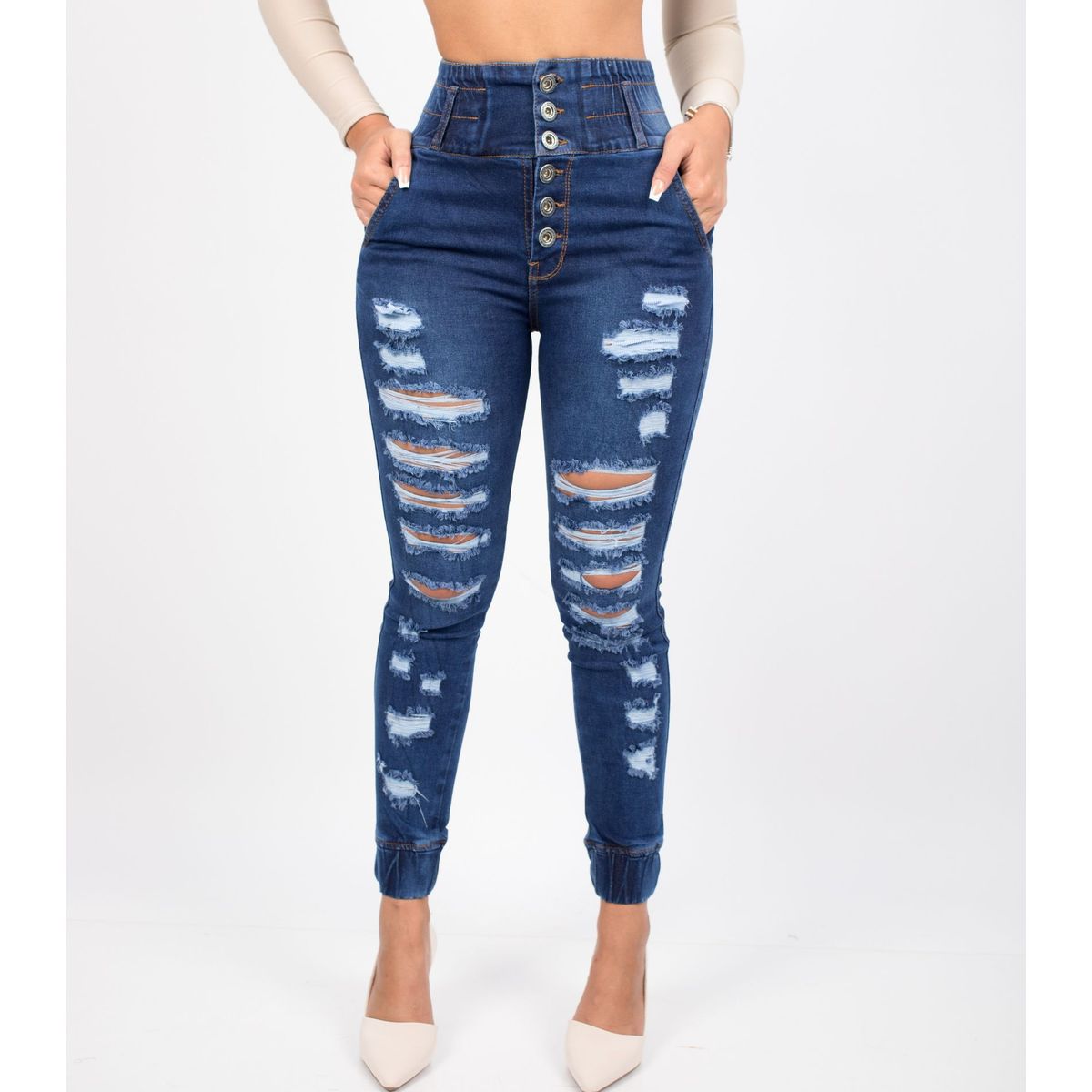 BENCUS JEANS - Pantalon Jean Mujer Faja Alta