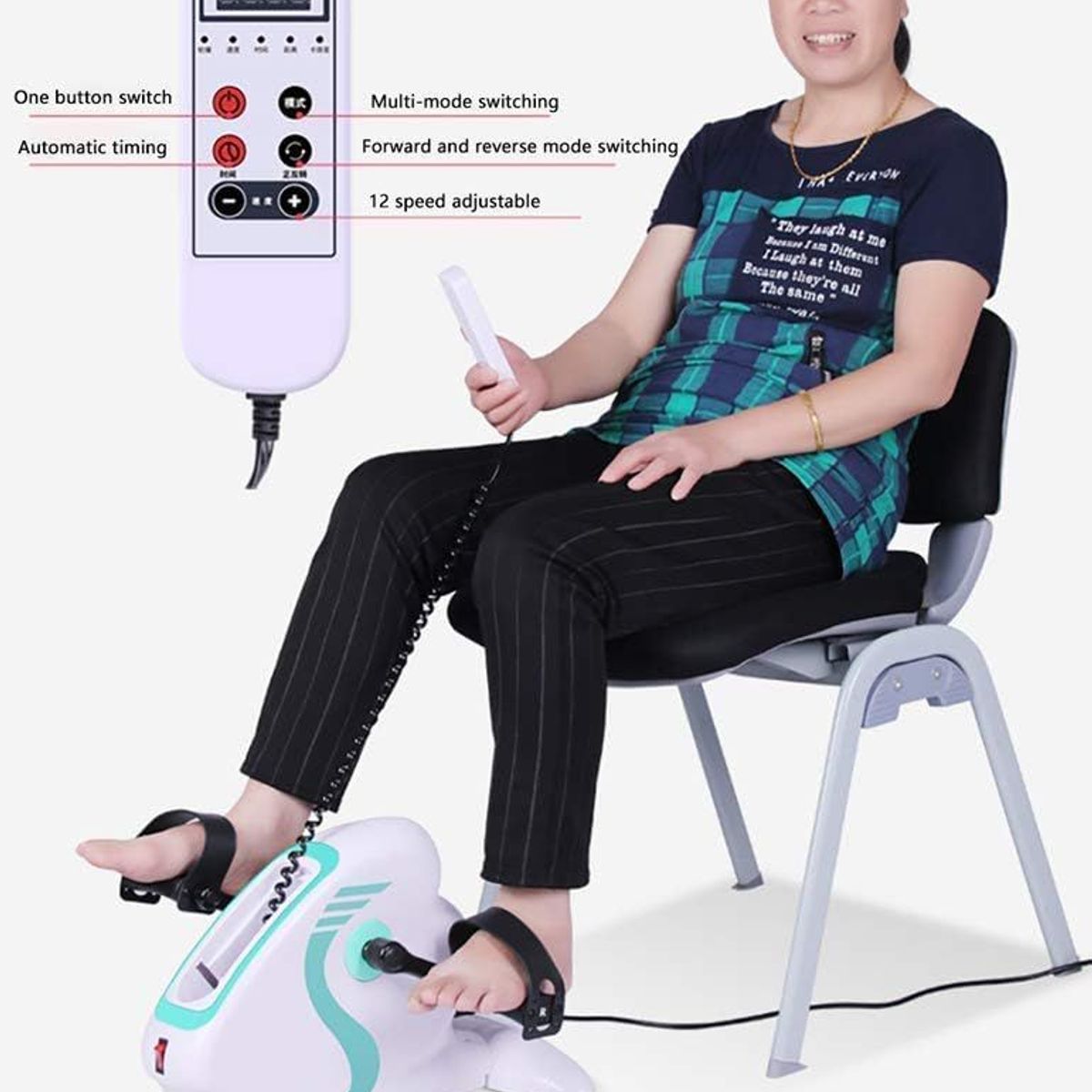 PERUMASSAGE - Ejercitador Pedal Eléctrico motorizado Para Rehabilitación