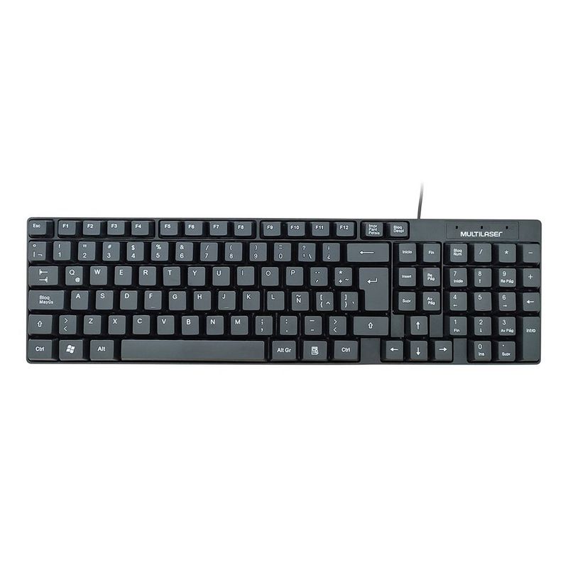 MULTILASER - Teclado Clásico Slim USB Multilaser