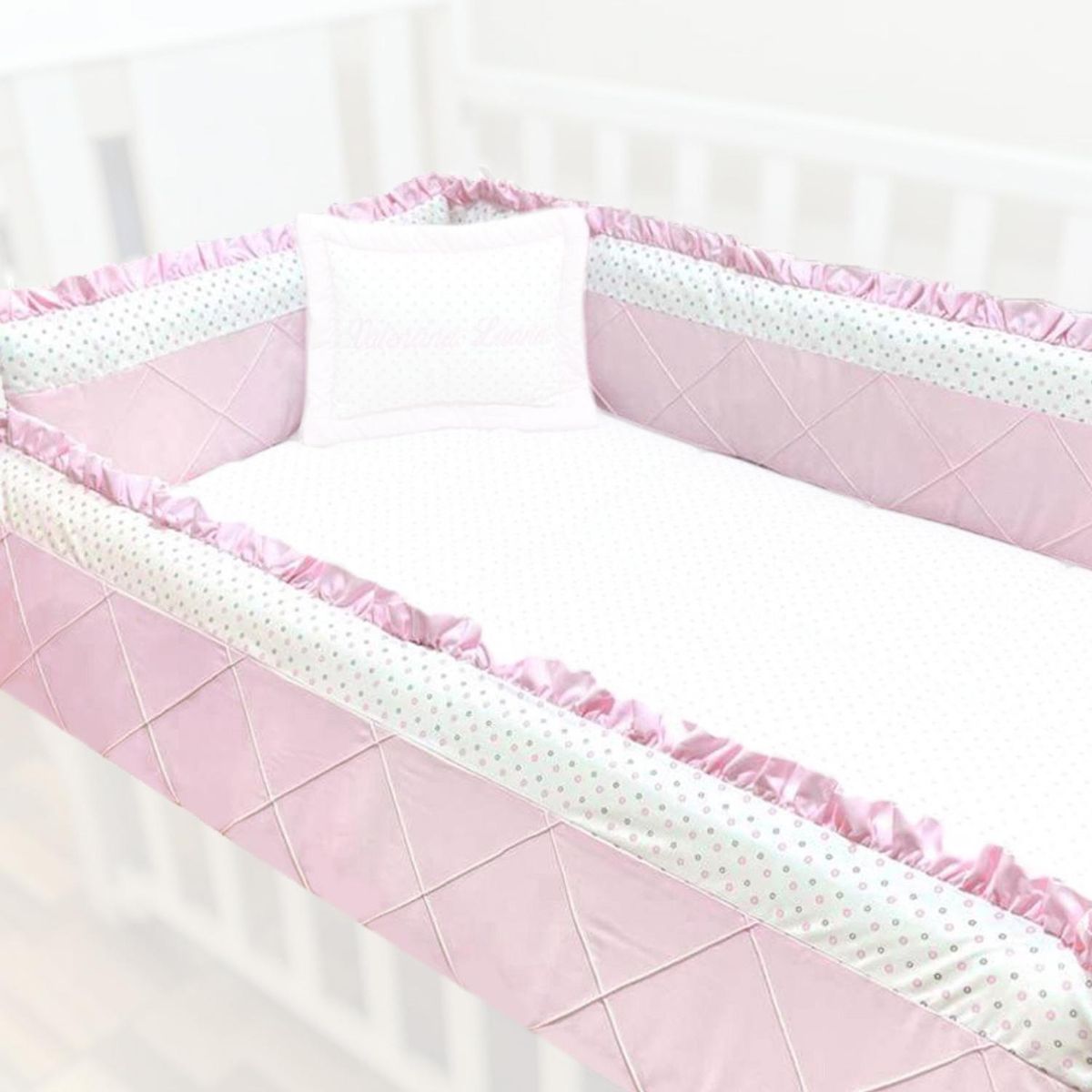 BABY MERINOS - Solo Protectores de cuna 130x70 - Elegance - Rosado