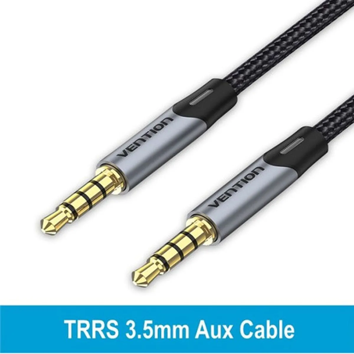 VENTION - Trrs Cable 35mm Mini Jack Macho Nylon Trenzado Premium 50cm