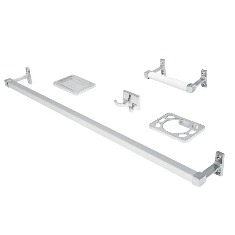 TRUPER - Juego De 5 Accesorios Para Baño TRUPER Foset Color Metálico Plata