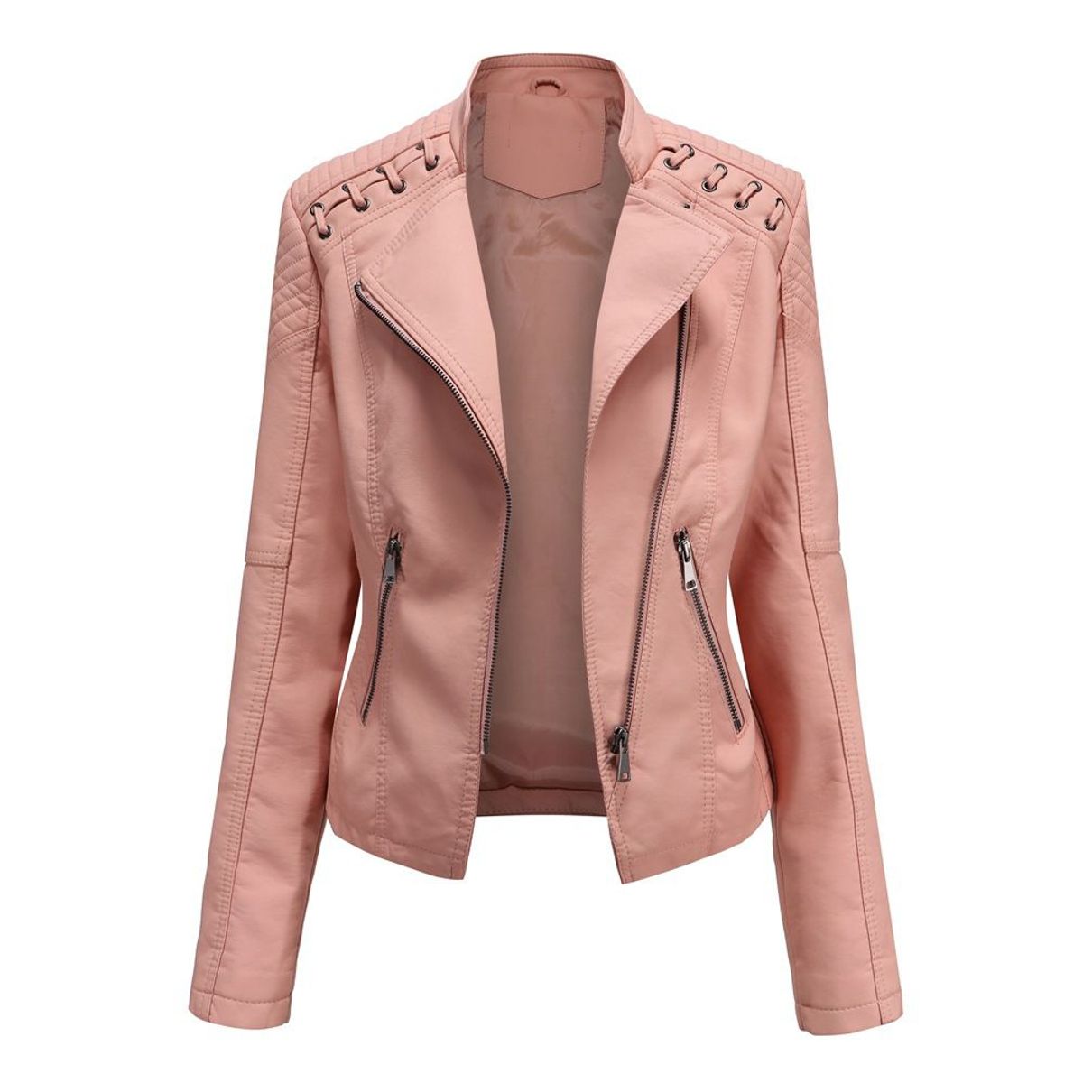 BLWOENS - Chaqueta de PU Rosa - Mujer