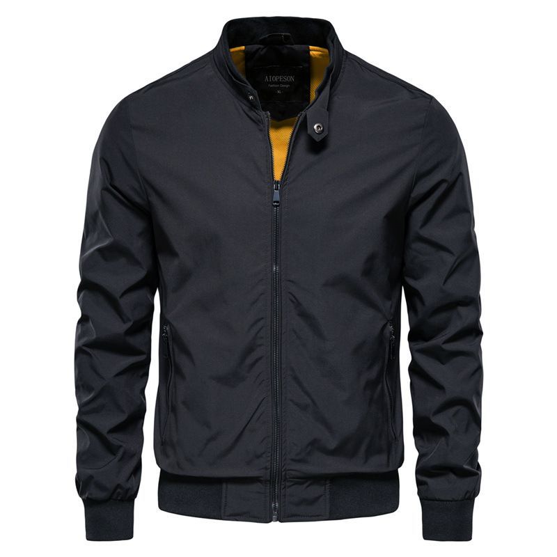 BLWOENS - Chaqueta Bomber Blwoens  Negra - Cierre Frontal Y Cuello Alto