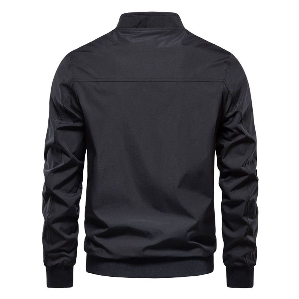 BLWOENS - Chaqueta Bomber Blwoens  Negra - Cierre Frontal Y Cuello Alto