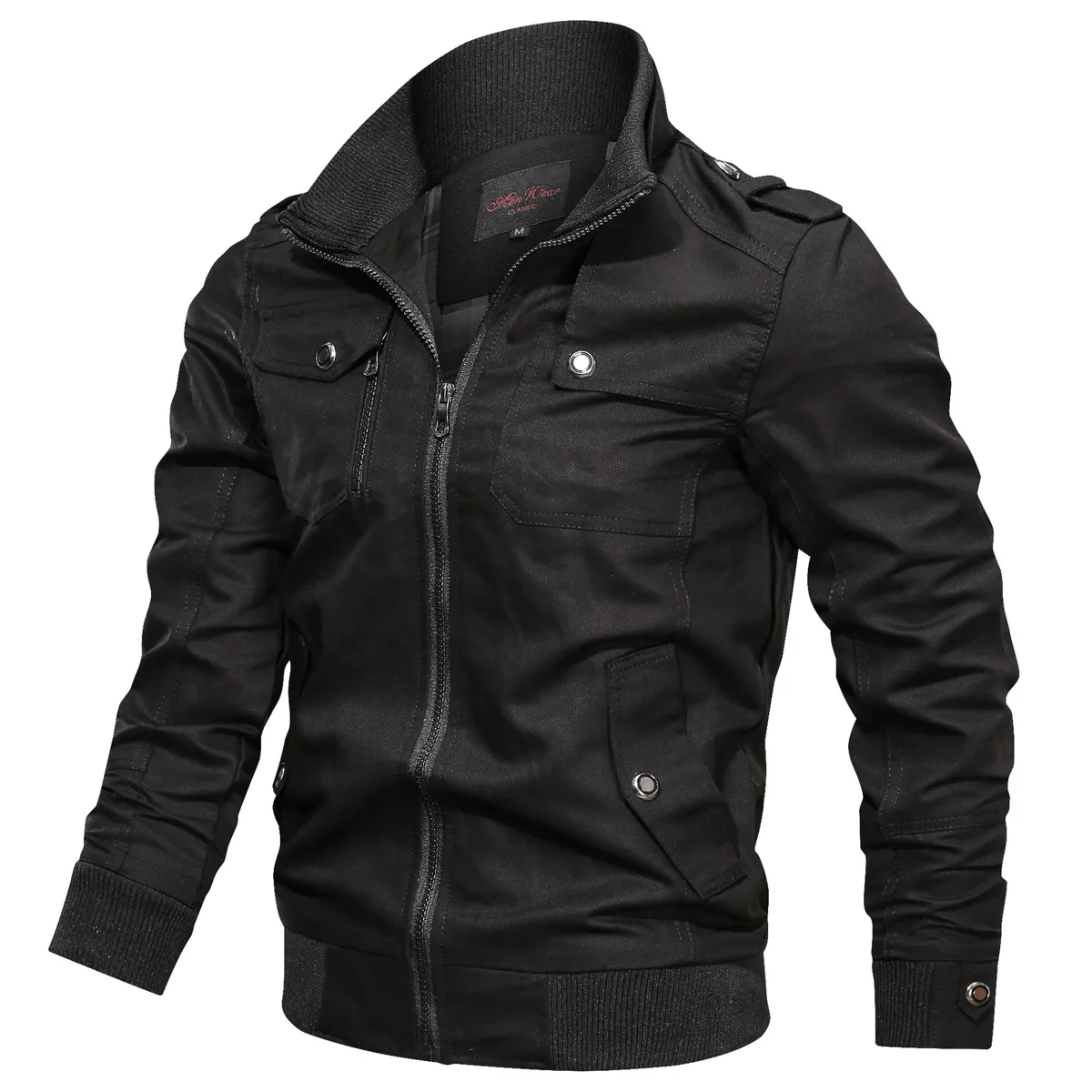 BLWOENS - Chaqueta Bomber Blwoens  Casual Con Cremallera Para Hombre