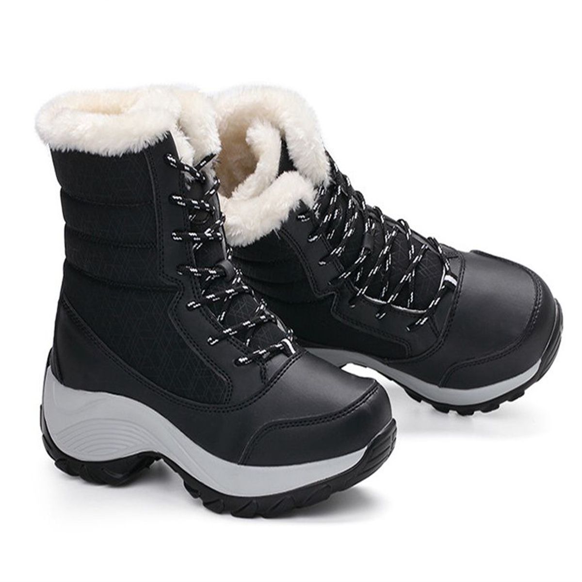 BLWOENS - Botas de nieve impermeables para mujer zapatos cálidos de felpa