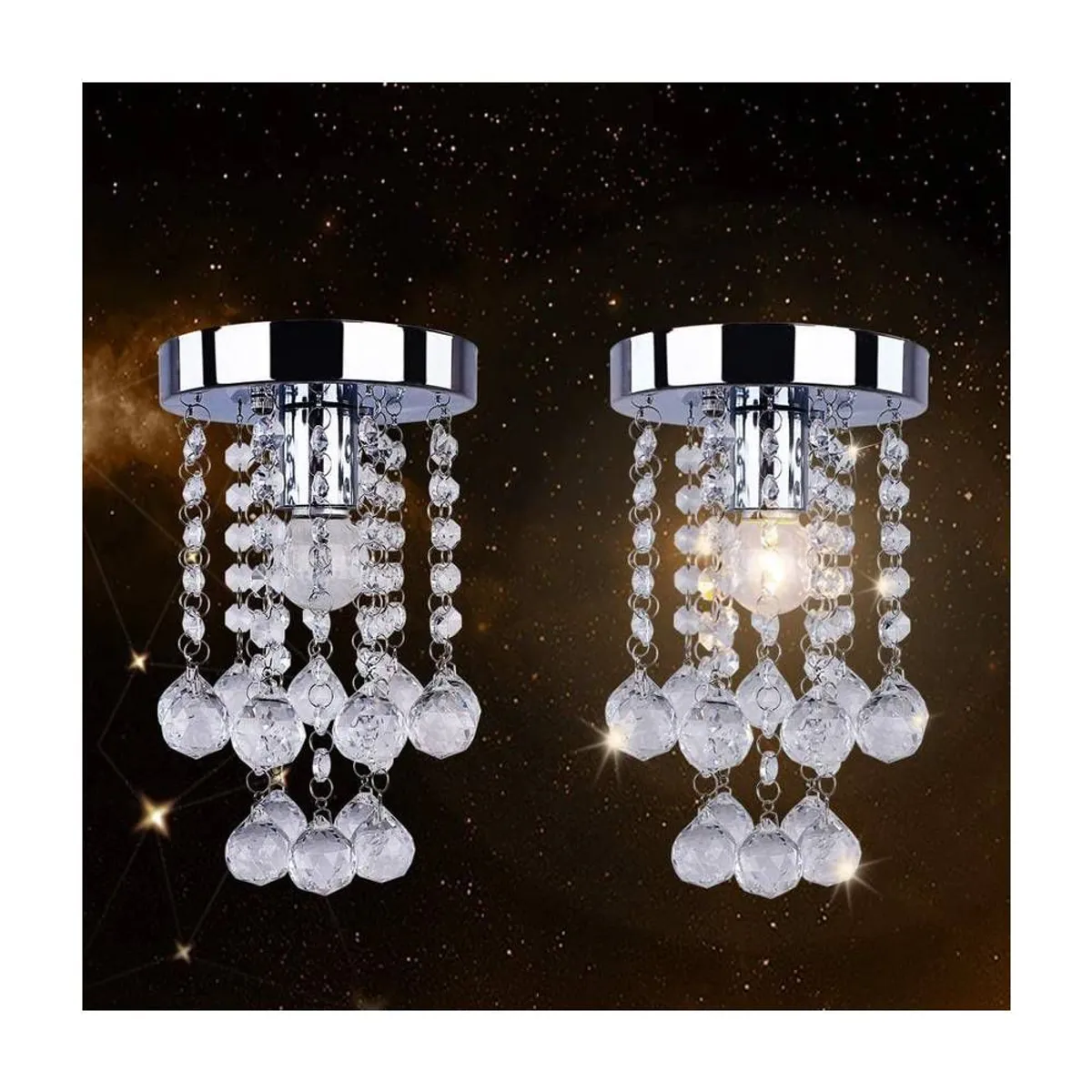 HOME NEAT - Lámpara del techo candelabro de cristal luces de techo ø15cm