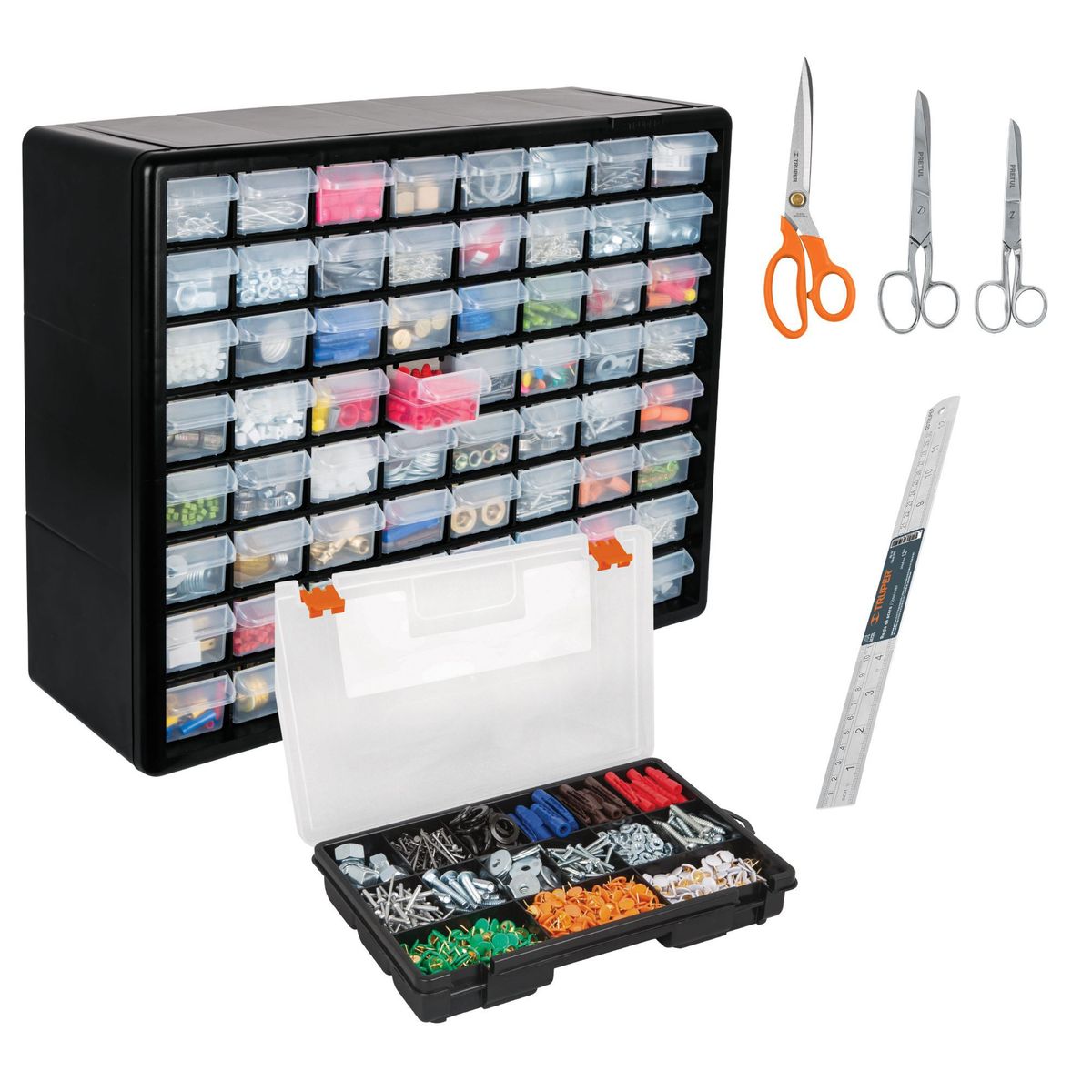 Truper - Accesorios de costura organizador tijeras de costura regla Truper