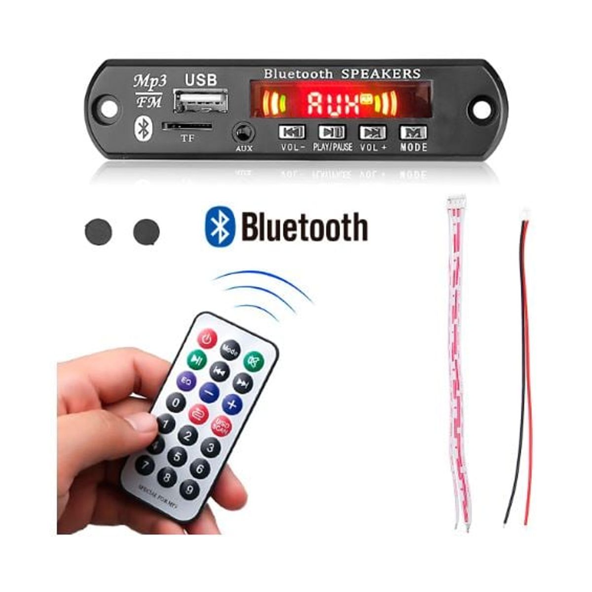 GENERICO - Lector Usb Mp3 Aux Fm Bluetooth C control remoto JQ-D099BT-A3