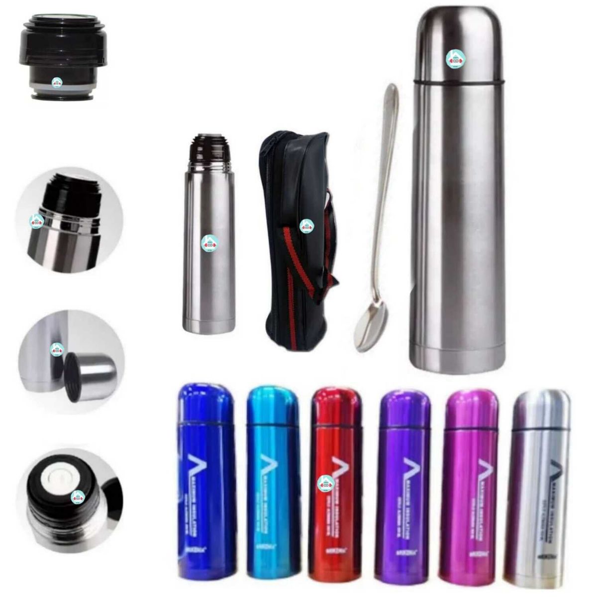 GENERICO - Termo Doble Pared de Acero Inox. Brikenia 1100 ml