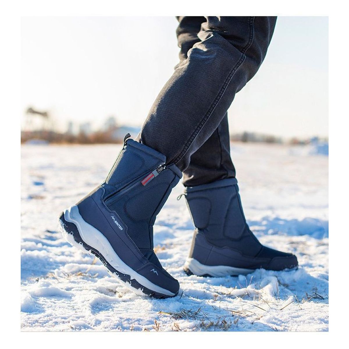 BLWOENS - Botas de nieve para Hombre antideslizantes y cálidas con de algodón