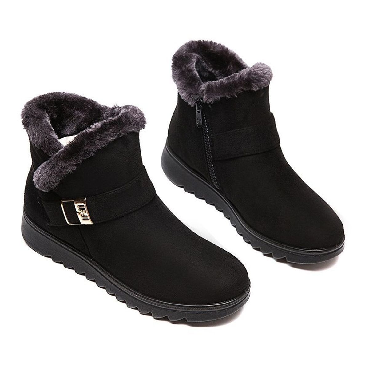 BLWOENS - Botas impermeables por dentro forradas con chiporro - negro