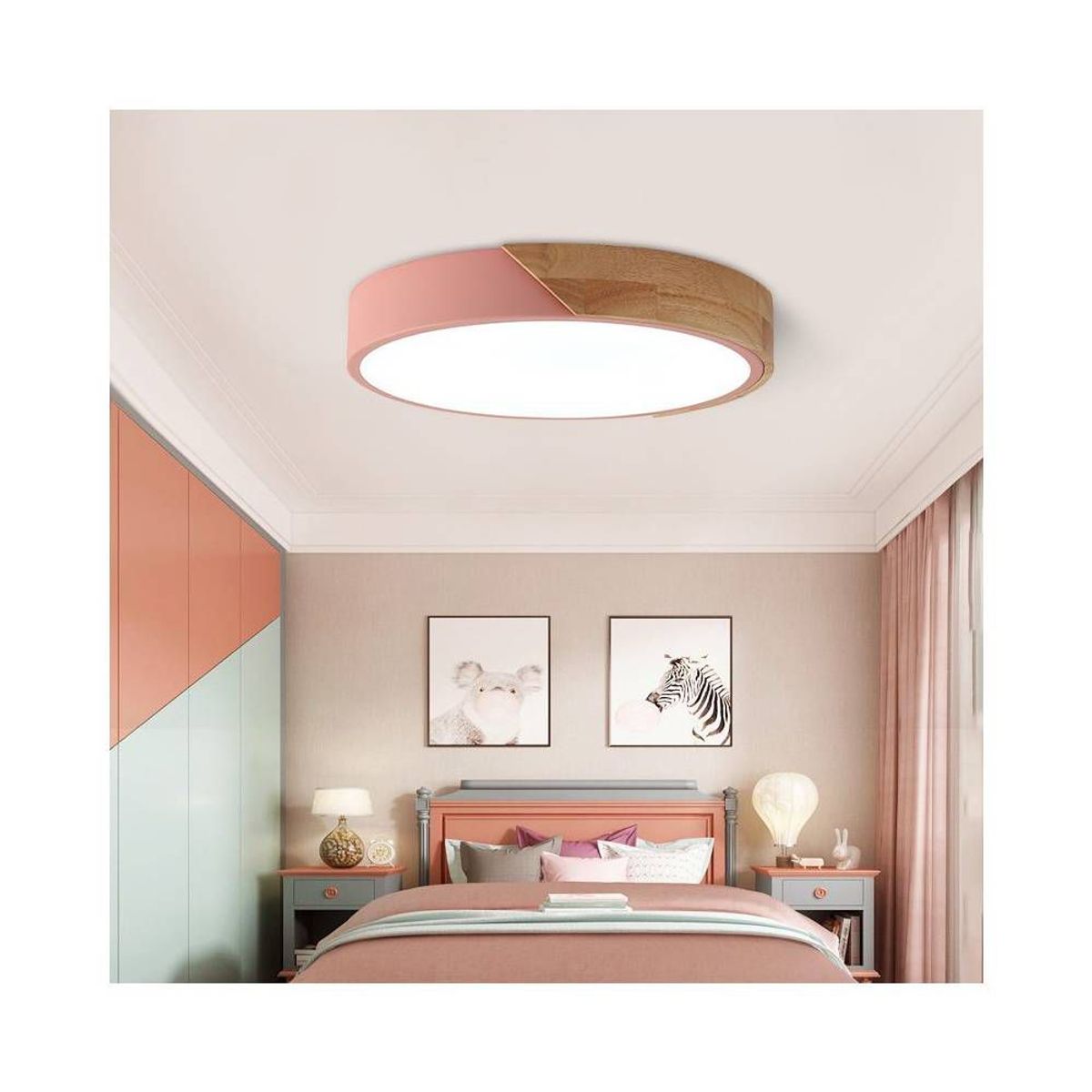 PUREPOWER - Moderna de madera de techo de led luces colgantes dormitorio lámparas