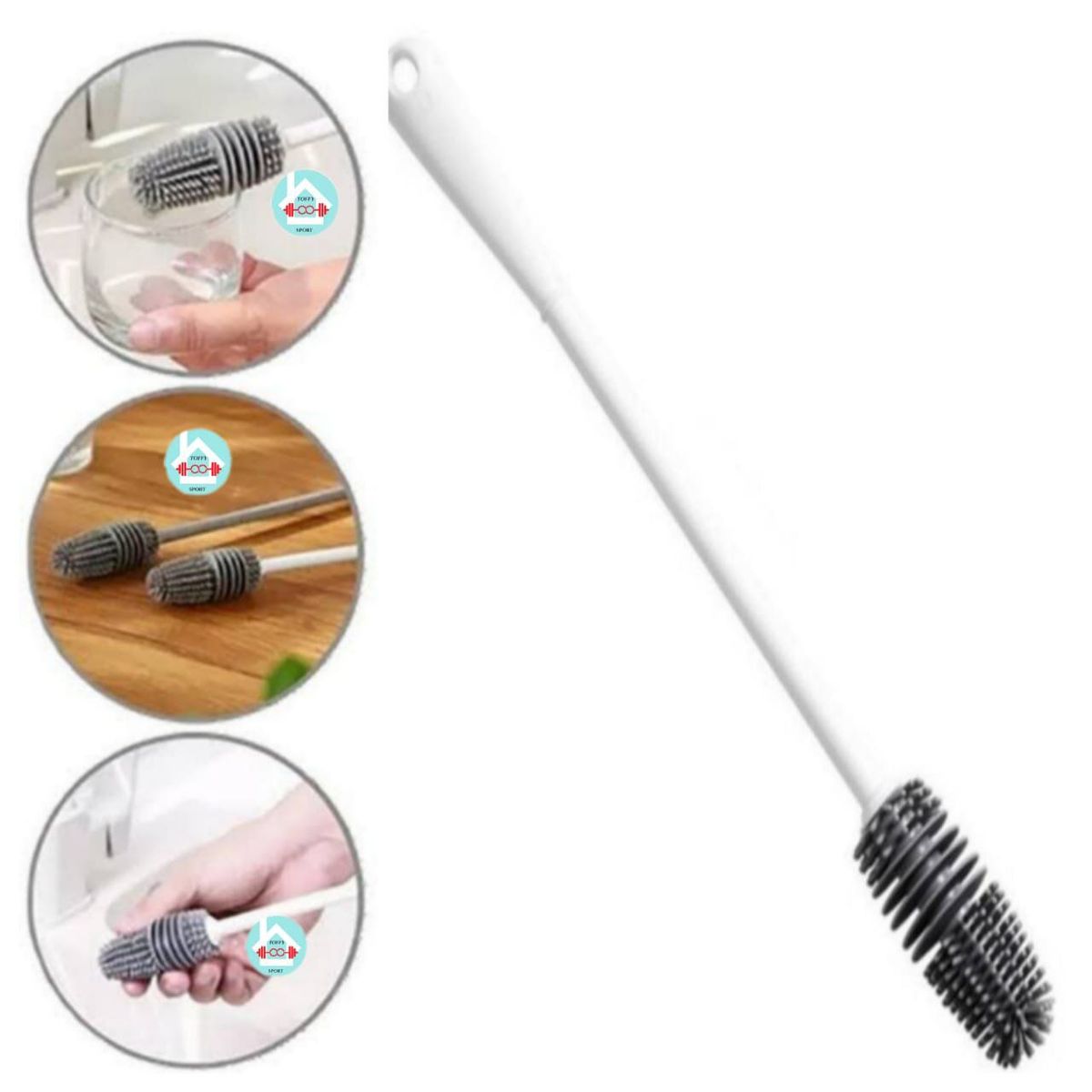 GENERICO - Cepillo Limpia Vaso de Silicona