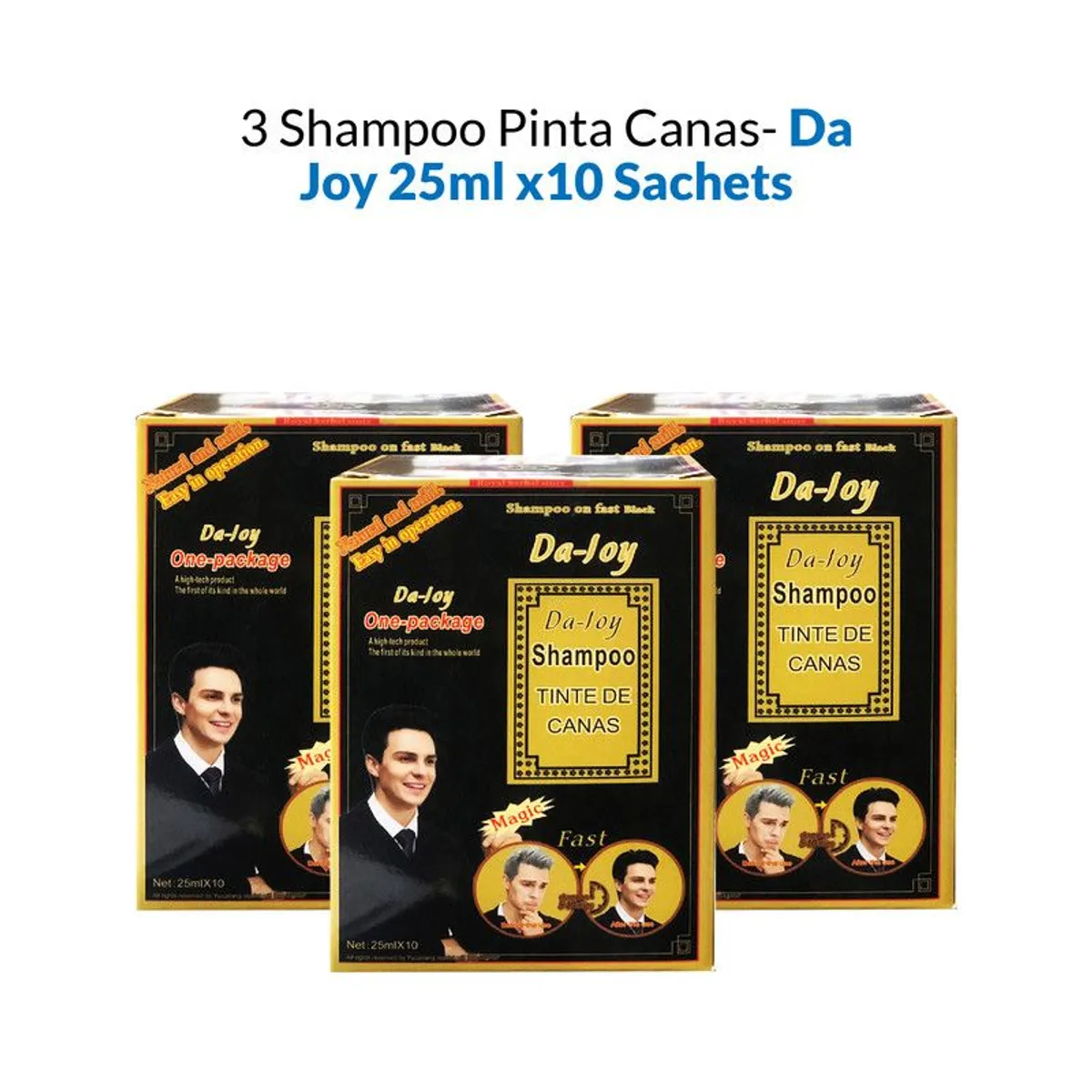 GENERICO - 3 Shampoo Pinta Canas - Da Joy 25ml x10 Sachets