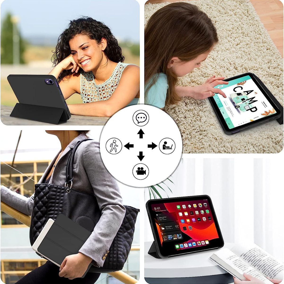 GENERICO - Funda Case Smart Cover Para iPad 10ma Gen 10.9 (2022) - NEGRO