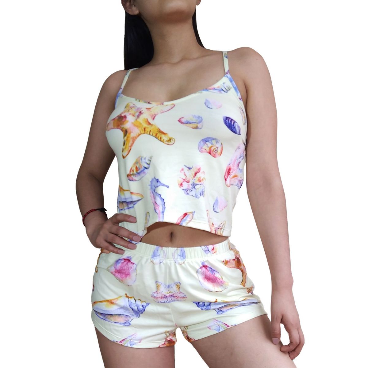 GENERICO - Pijama Conjunto Mujer BVD y Short Dos Piezas