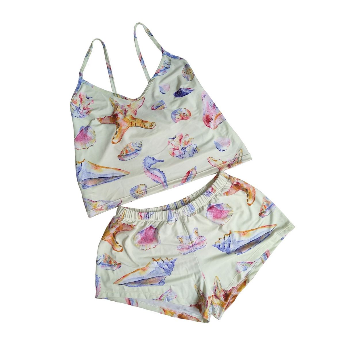 GENERICO - Pijama Conjunto Mujer BVD y Short Dos Piezas