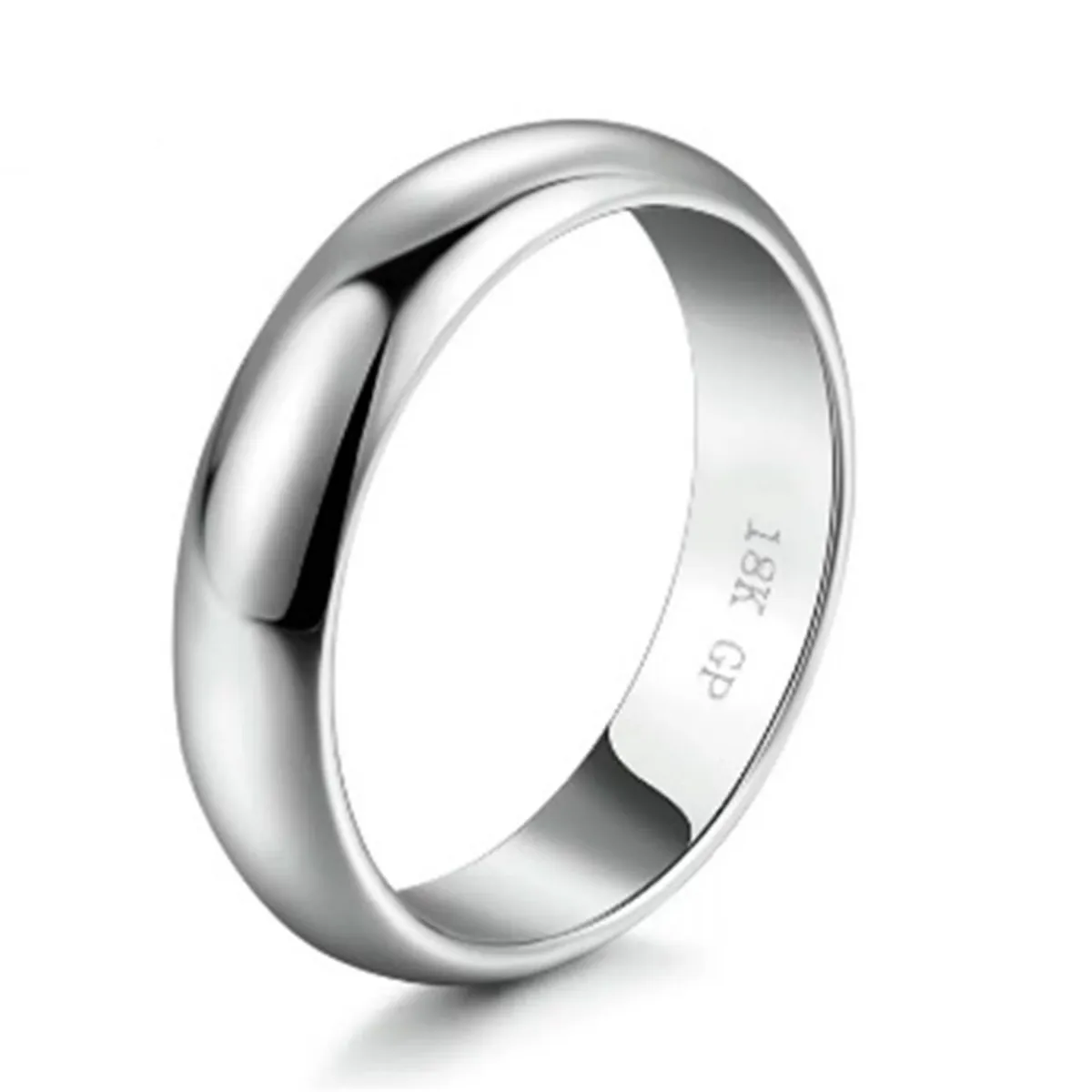 GENERICO - Anillo de Compromiso Alianza Eternal Love Bañado en Oro Blanco Genieka