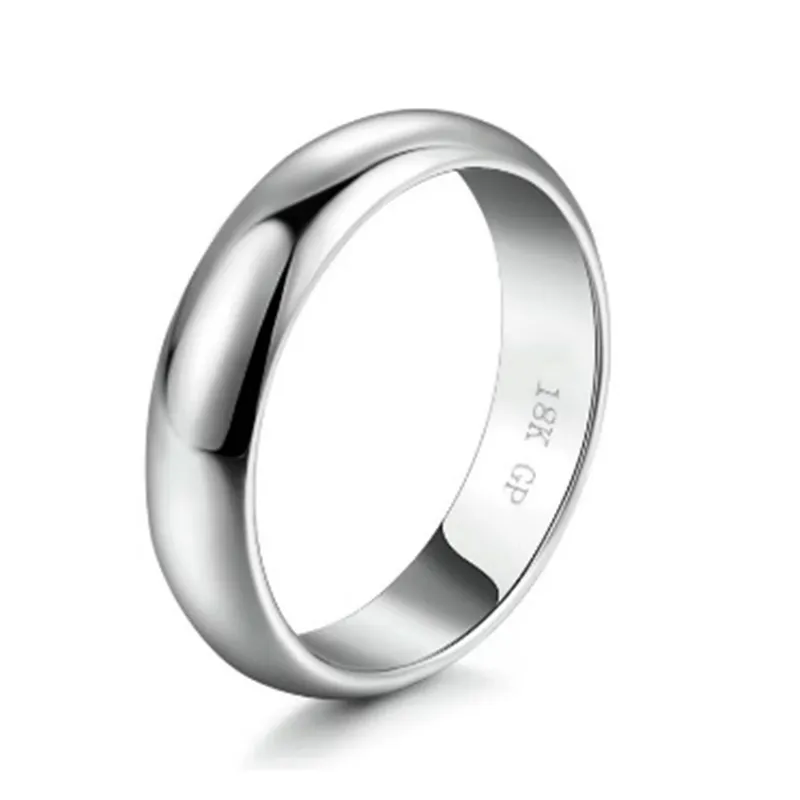 GENERICO - Anillo de Compromiso Alianza Eternal Love Bañado en Oro Blanco Genieka