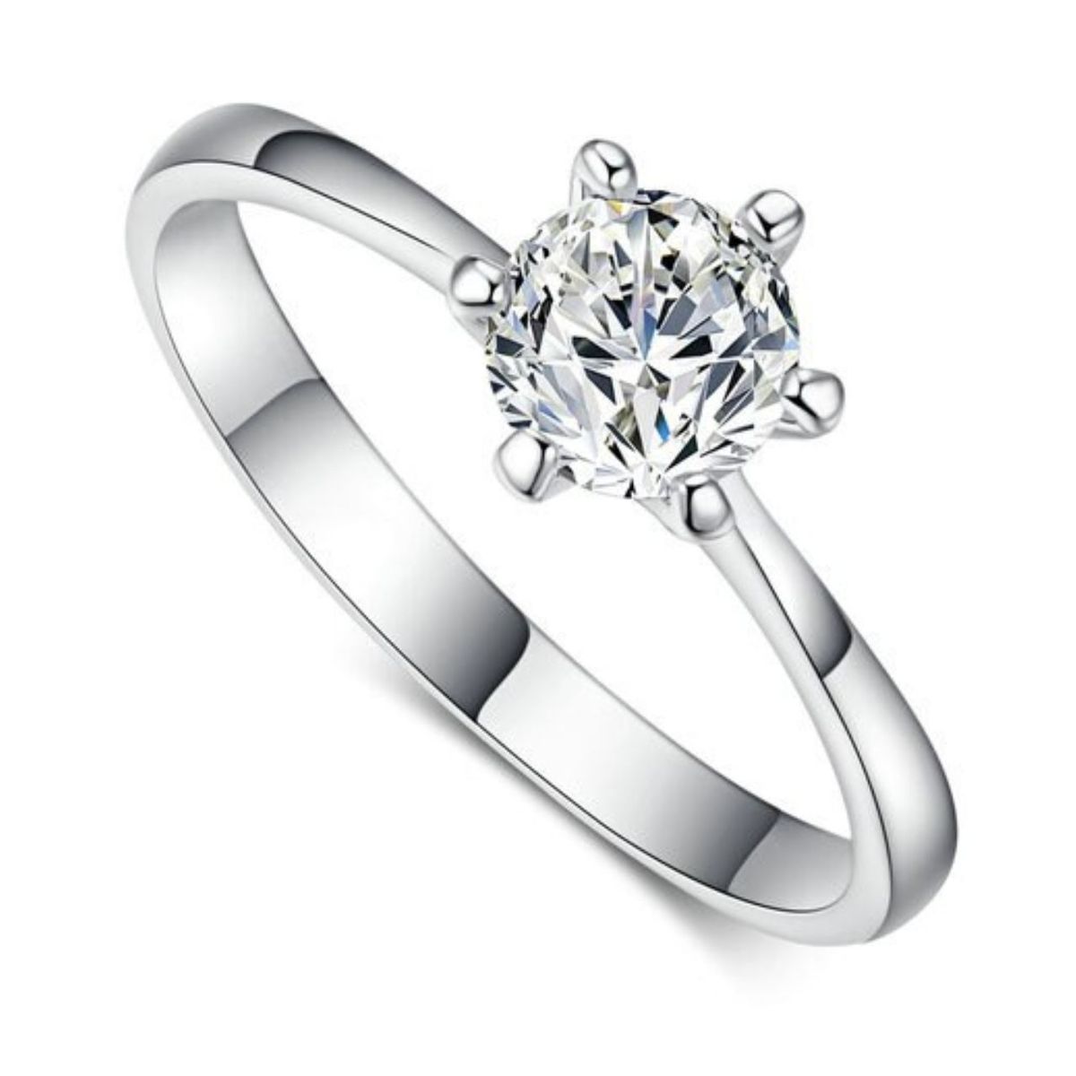 GENERICO - Anillo Compromiso Alianzas  Eternal Passion bañado Plata S925 Genieka