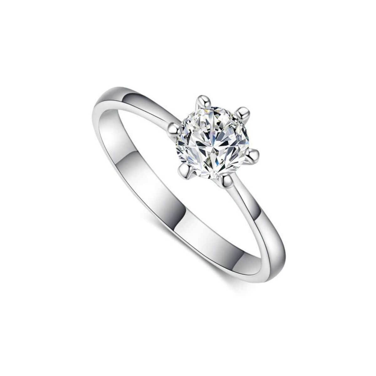 GENERICO - Anillo Compromiso Alianzas  Eternal Passion bañado Plata S925 Genieka