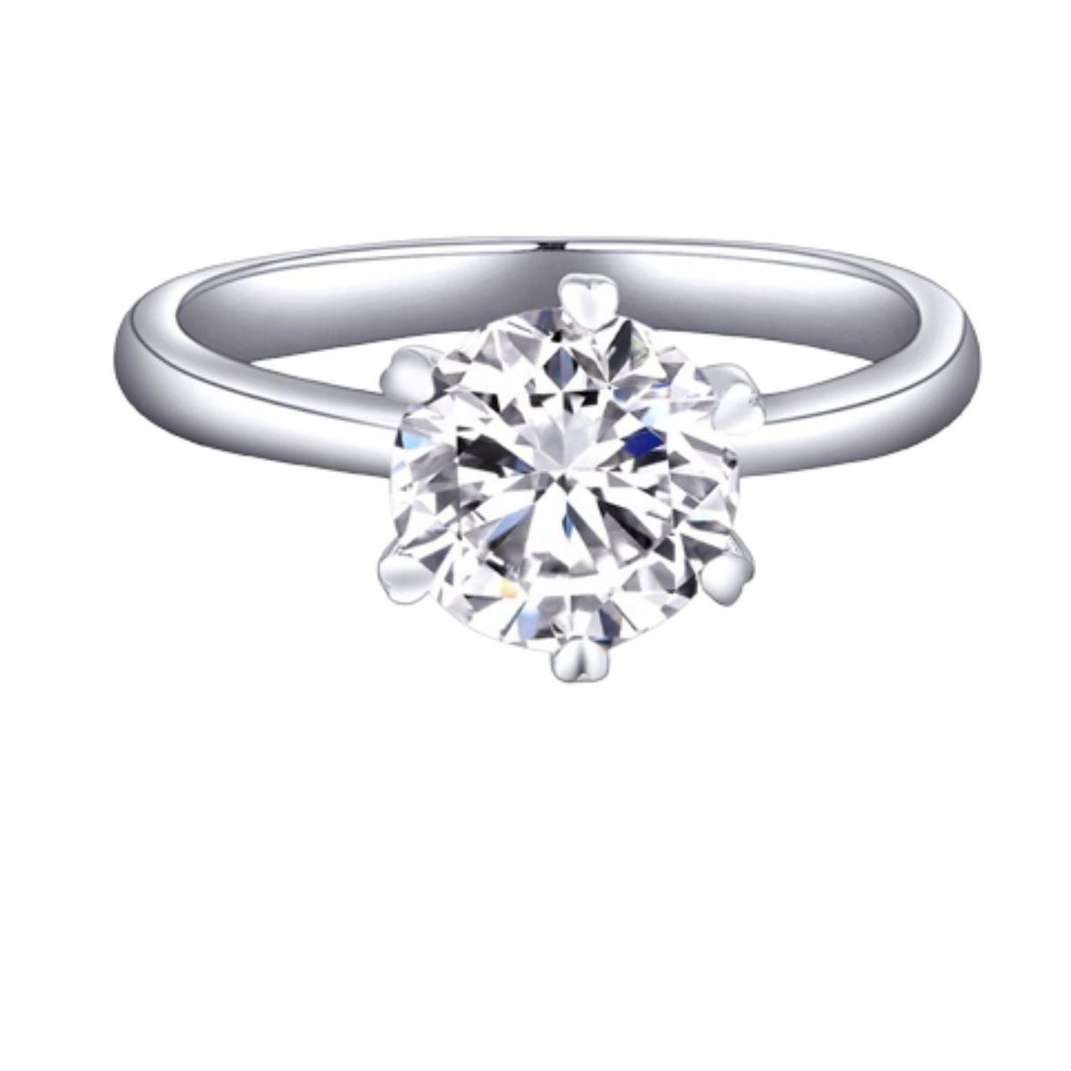 GENERICO - Anillo Compromiso Alianzas  Eternal Passion bañado Plata S925 Genieka