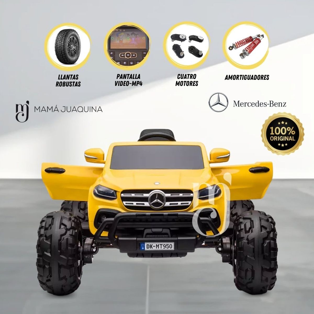 MERCEDES BENZ - CARRO A BATERÍA MERCEDES BENZ X CLASS «MONSTER» Yellow