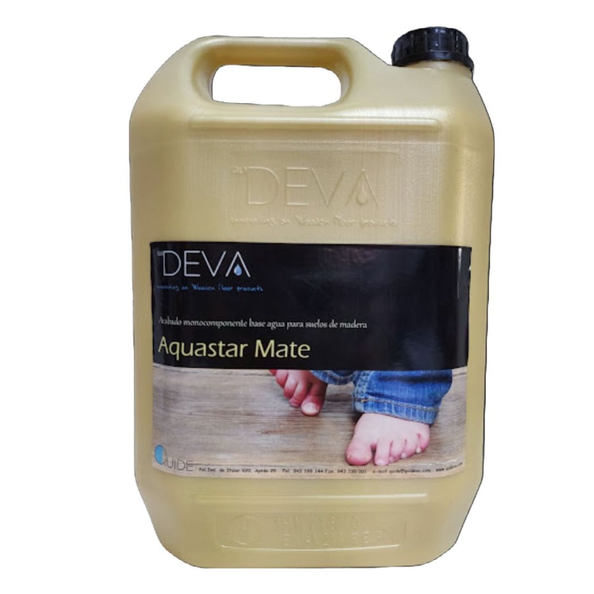 DEVA - BARNIZ BASE AGUA PARA PISOS DE MADERA AQUASTAR DEVA MATE 5L