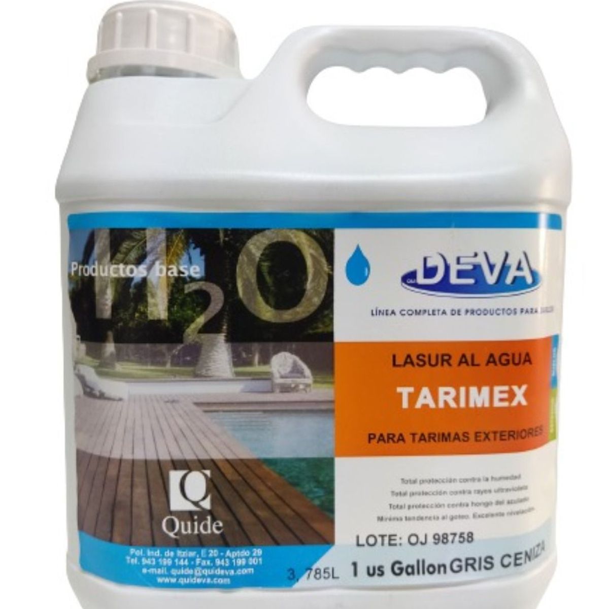 DEVA - LASUR PARA MADERA EXTERIOR DEVA – GRIS CENIZO 3.785 L.