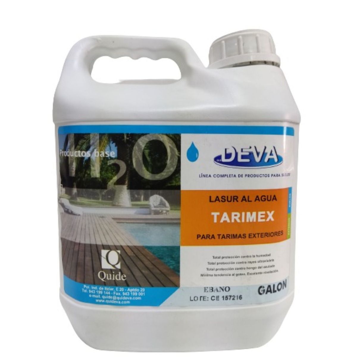 DEVA - LASUR PARA MADERA EXTERIOR DEVA – ÉBANO 3.785 L.