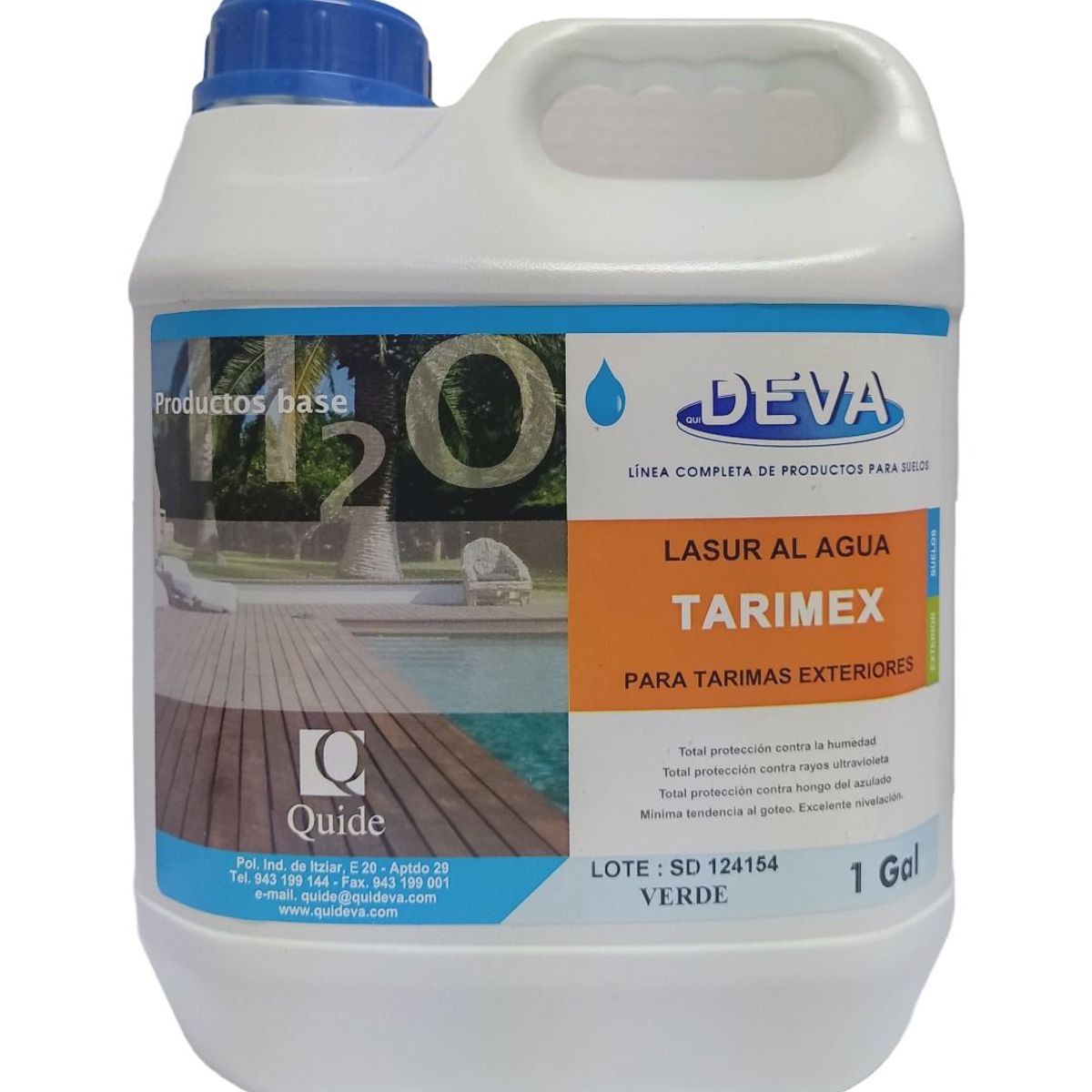 DEVA - LASUR PARA MADERA EXTERIOR DEVA – VERDE 3.785 L.