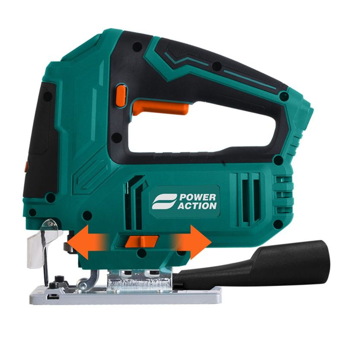 POWER ACTION - SIERRA CALADORA 850W CORTADORA DE METAL Y MADERALUZ LASER POWER ACTIO