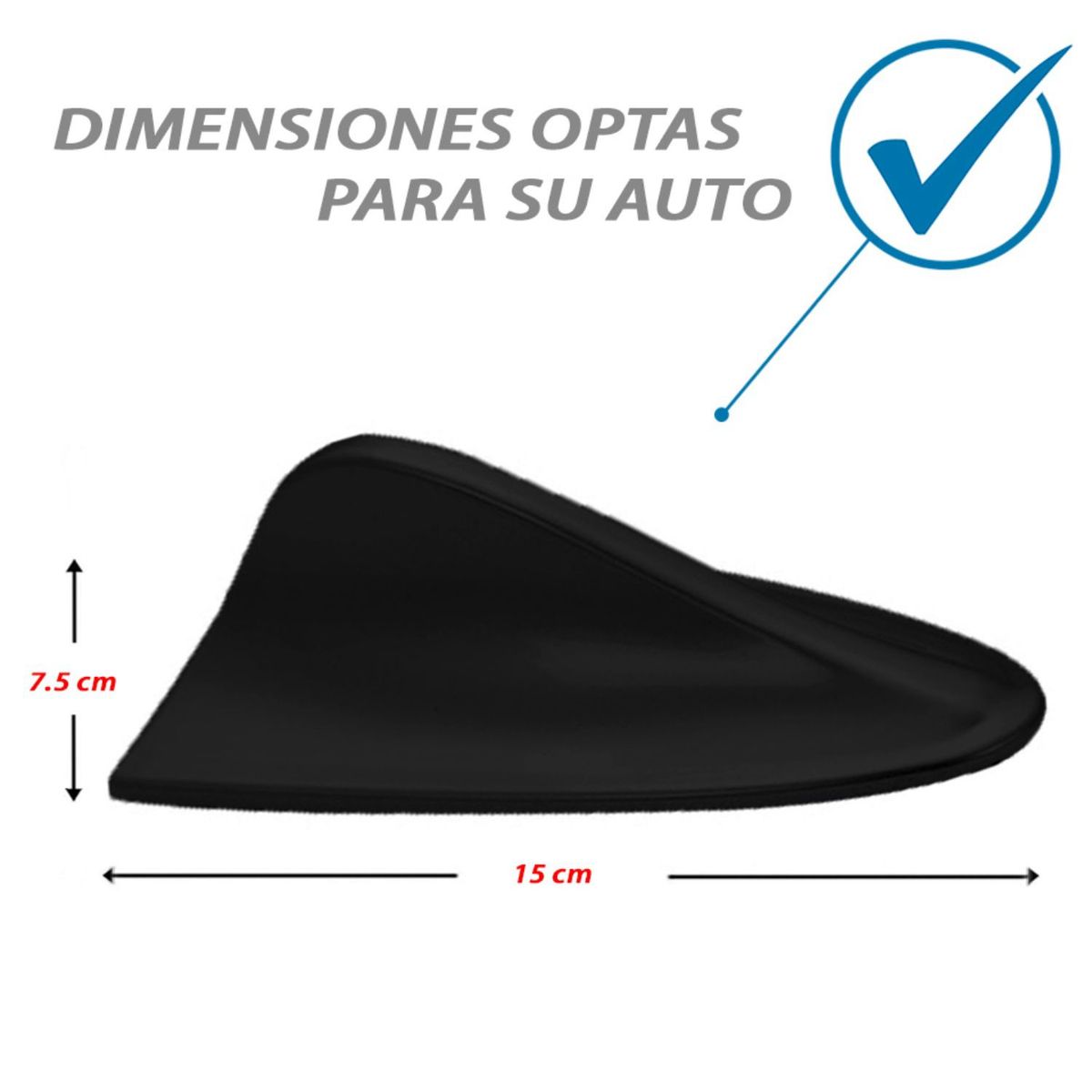GENERICO - Antena Tiburon De Autovehiculodecorativotuning Negro