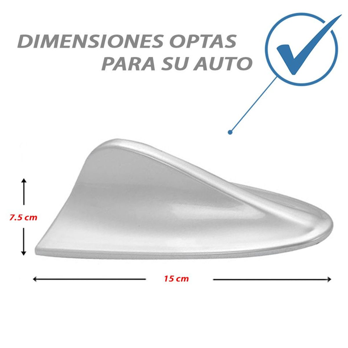 GENERICO - Antena Tiburon De Autovehiculodecorativotuning Plomo