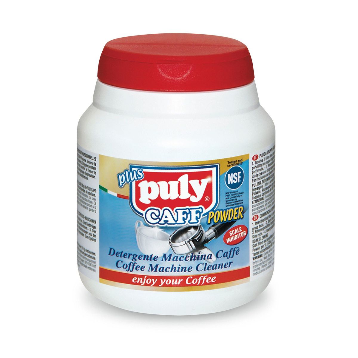 LIMA CON CAFEINA - Puly Caff 370gr - Polvo para limpieza de maquinas de café