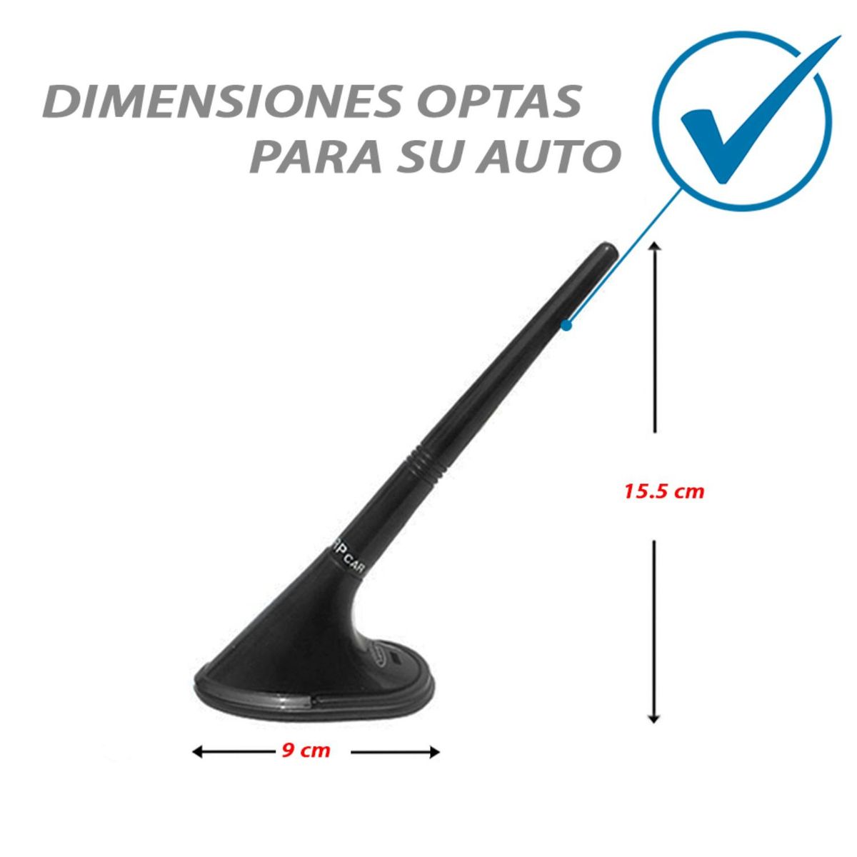 GENERICO - Antena Unicornio De Auto vehiculo decorativo tuning negro