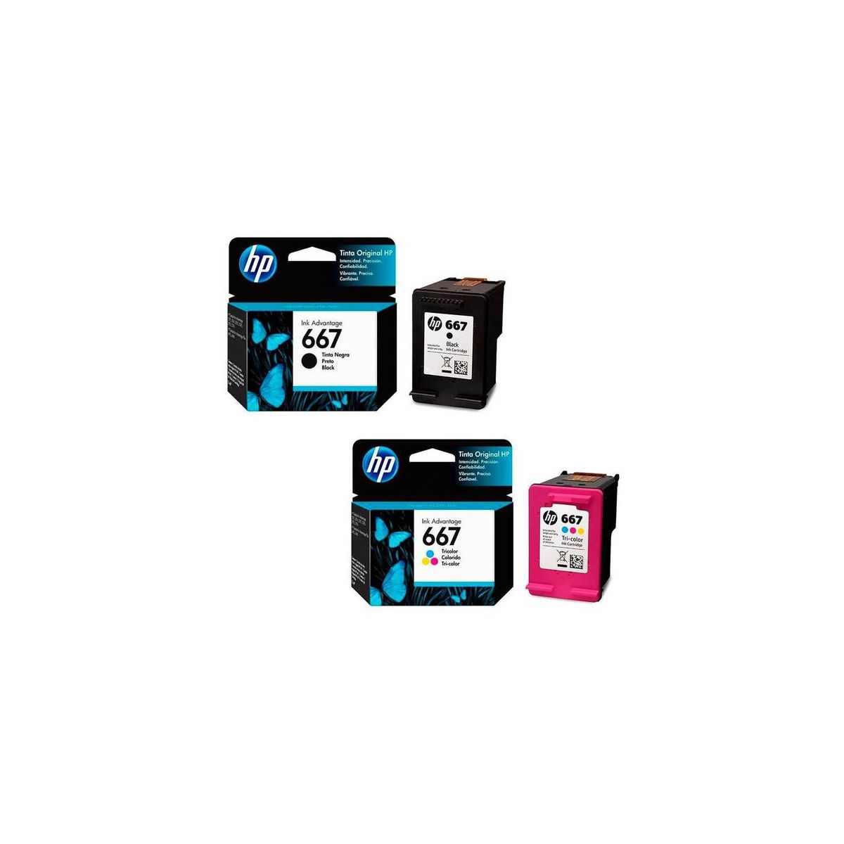 HP - Tinta HP 667 Negro + Color 2375 2775 2776 2375