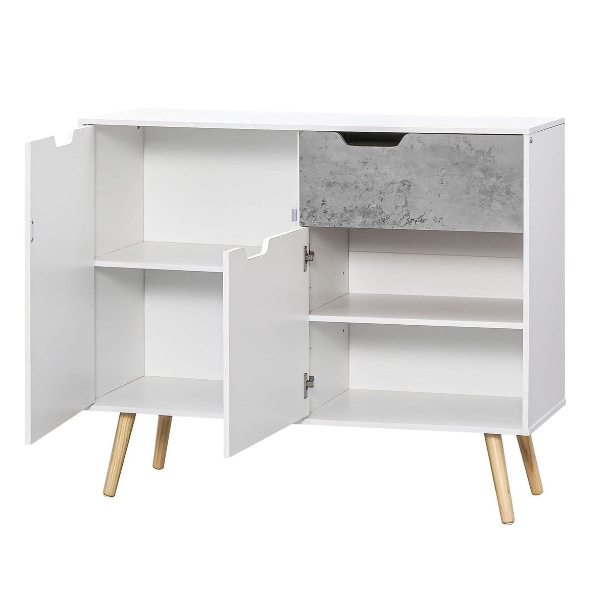 DIBA MUEBLES - Aparador Yunwa Blanco y Gris DIBA Muebles