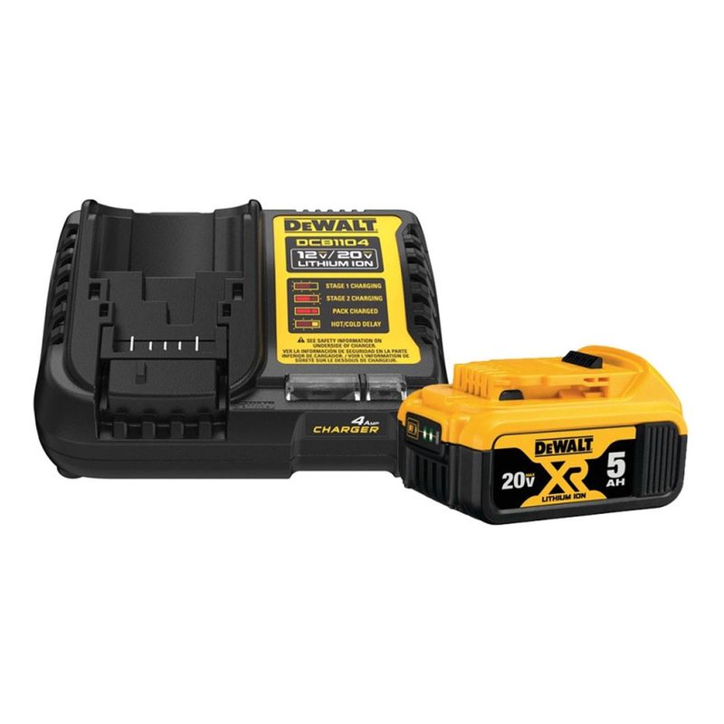 DEWALT - Starter Kit Batería 5.0 Ah + Cargador 12V / 20V Dewalt DCB205-K3