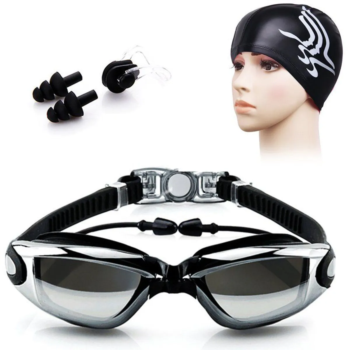 GENERICO - Pack lentes natación hd uv + gorro