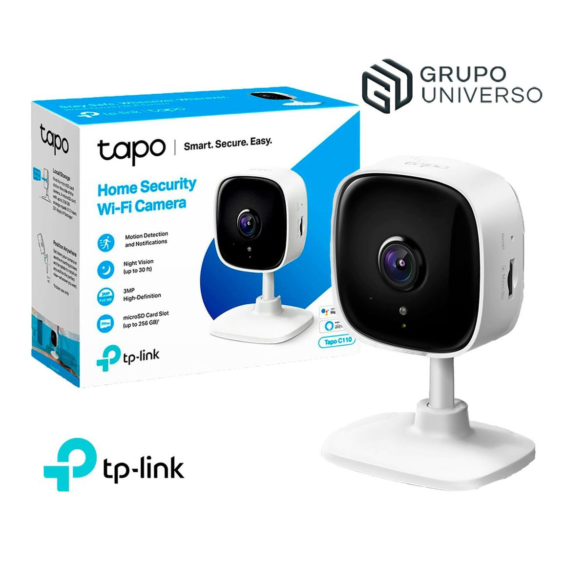 TP LINK - Cámara de Vigilancia Wi-Fi Tapo C110 3MP Interior