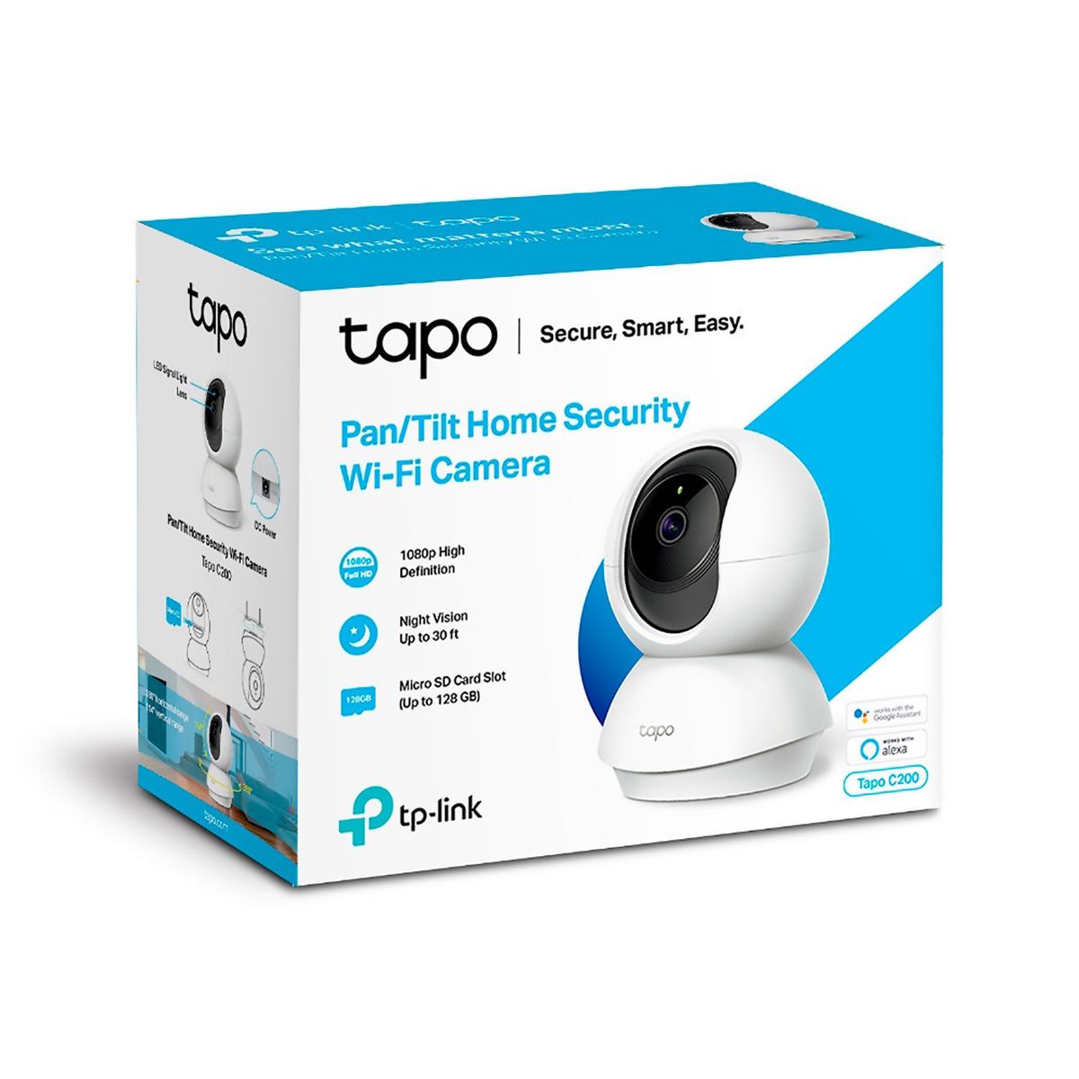 TP LINK - Cámara de Vigilancia Wi-Fi Tapo C200 Giratoria 360° 1080P Full HD