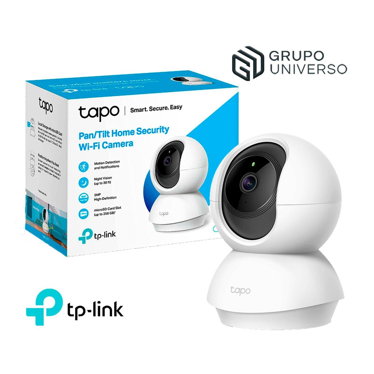 TP LINK - Cámara de Vigilancia Wi-Fi Tapo C210 Giratoria 360° 3MP 2K