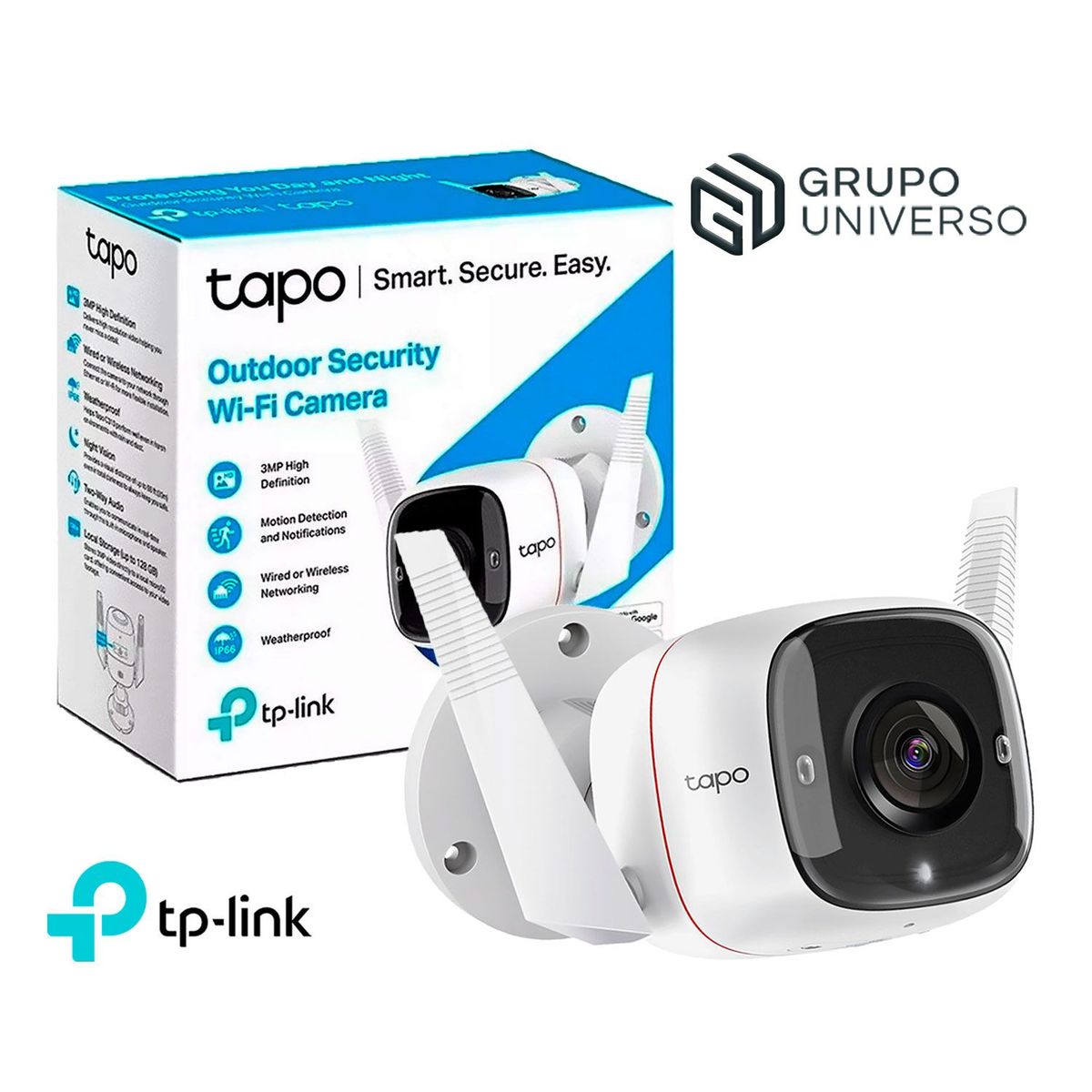 TP LINK - Cámara de Vigilancia Wi-Fi Exterior Tapo C310 3MP Exterior