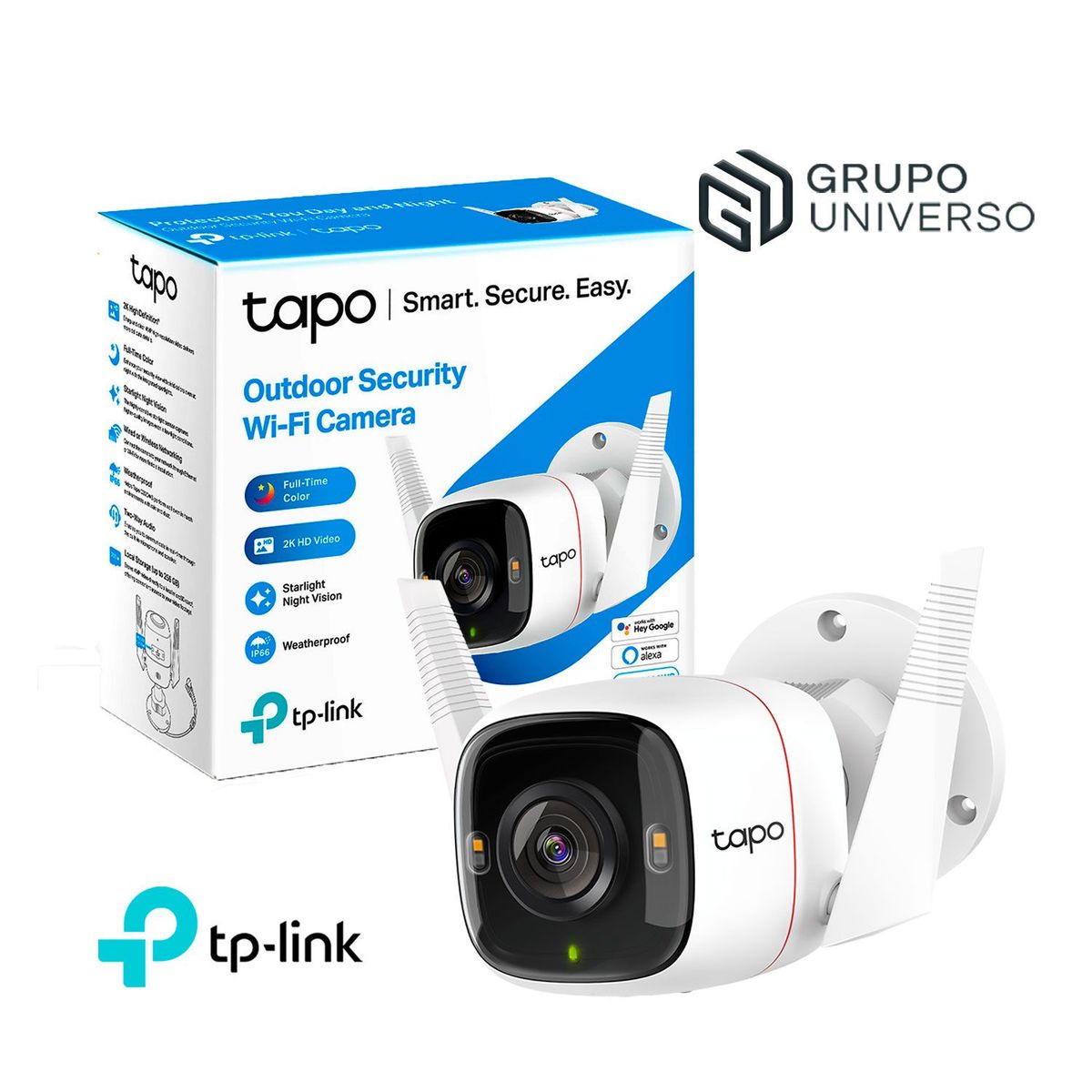 TP LINK - Cámara de Vigilancia Wi-Fi Exterior Tapo C320WS 4MP 2K