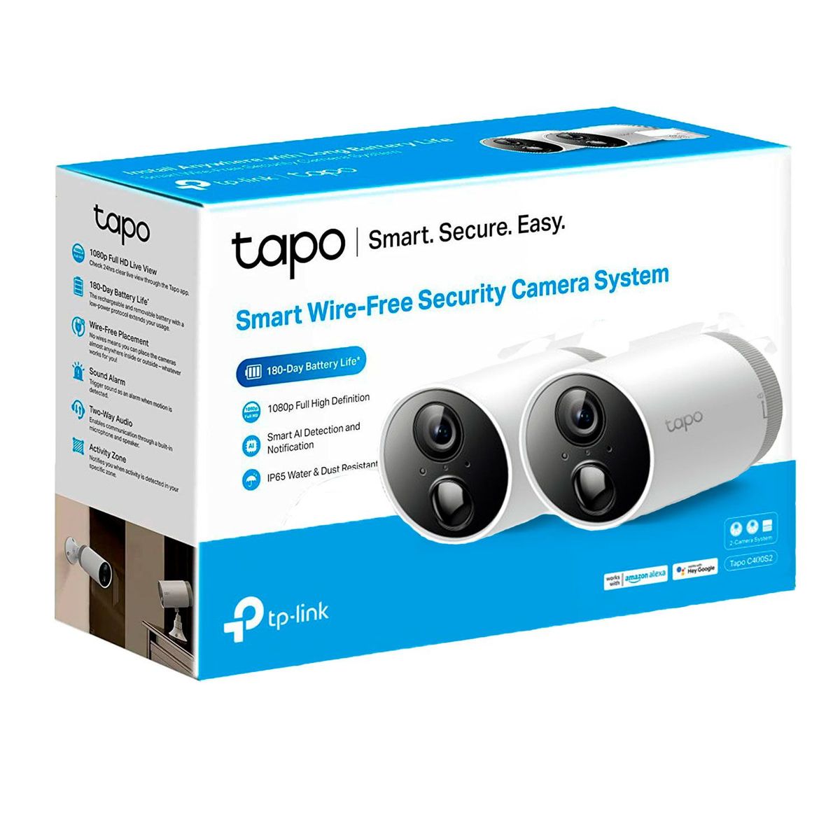 TP LINK - Cámara de Vigilancia Wi-Fi Exterior Tapo C400S2 1080P FHD Batería